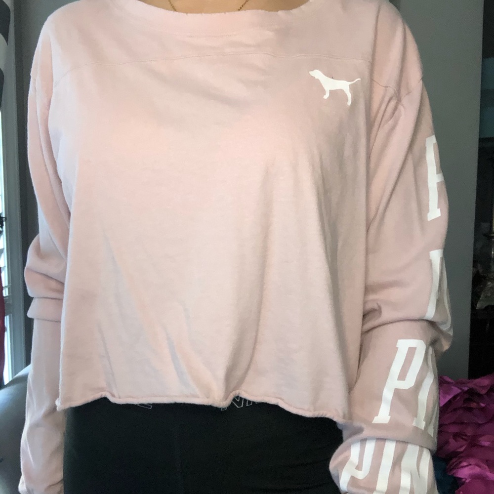 PINK Victoria Secret Cropped Long Sleeve